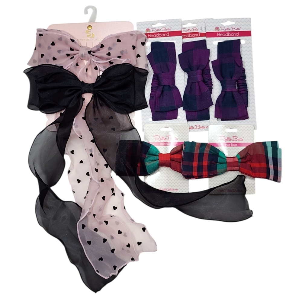 NWT Rufflebutts And Sincerely Jules Hair Accessories Bow Clips and Headbands